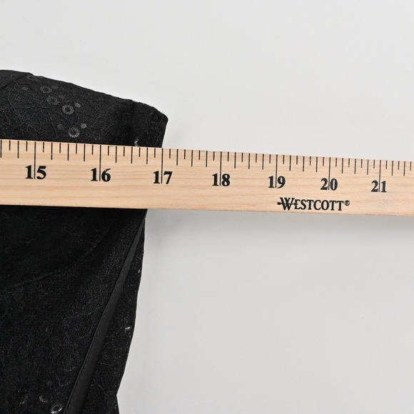 Black Strapless Tulle Corset Dress Size S Fairy Grunge Whimsigoth Sequin Gown - Picture 4 of 12